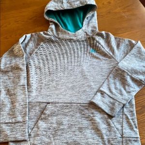 Hooded fleece lined sweatshirt, front pocket